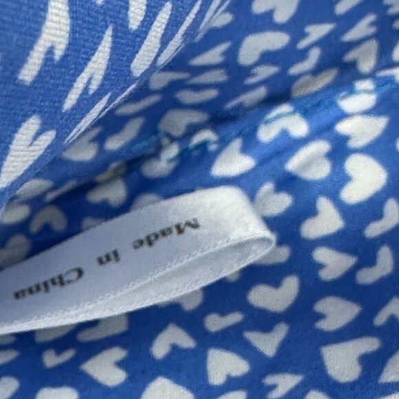 Brighton Womens Canvas Cosmetic Bag Zip Heart Bow Blue - Picture 6 of 8